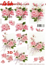 3D-Bogen Rosa Rosen von LeSuh (777.012)