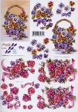 3D-Bogen Veilchen & Rosen von Nouvelle (821570)