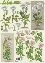 3D-Bogen Weie und rosa Blumen von LeSuh (777.055)