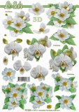 3D-Bogen Weiße Blumen von LeSuh (777.224)