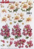 3D-Bogen Blumen rot/rosa von Nouvelle (8215419)