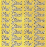 Sticker - Viel Glck - gold - 405