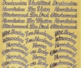Sticker - Rundschriften klein - gold - 425