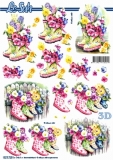 3D-Bogen Blumen im Stiefel von Nouvelle (8215725)