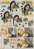 3D-Bogen Frau mit Raubtier von LeSuh (4169798)