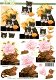 3D-Bogen Katzen & Rosen von LeSuh (777.357)