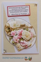 Bastelpapier-Set Kleine Rosen elfenbein von LeSuh