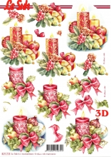 3D-Bogen Weihnachtsgesteck mit Kerze von LeSuh (8215735)