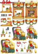 3D-Bogen Weihnachtsbr & Kamin von LeSuh (777.136)