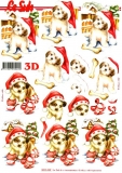 3D-Bogen Hund mit roter Mtze von Nouvelle (8215430)