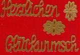 Sticker - Herzlichen Glckwunsch - 490 - gold