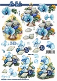3D-Bogen Weihnachtsdeko in blau von Nouvelle (8215670)