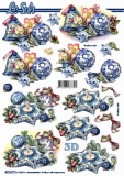 3D-Bogen Weihnachten in Blau von Nouvelle (8215671)