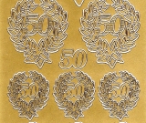 Sticker - 50 Jahre - gold - 812