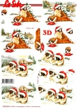 3D-Bogen Hunde im Schnee von Nouvelle (8215616)