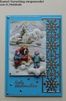 3D-Bogen Kinder, Hund & Schnee von Nouvelle (8215624)