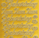 Sticker - Zum Geburtstag 4 - 4400 - gold