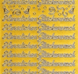 Sticker - Herzlichen Glckwunsch - gold - 4402