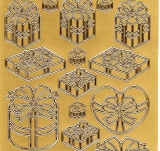 Sticker - Schachteln 2 - gold - 1051