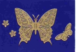 Sticker - Schmetterlinge - gold - 124