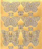 Sticker - Schmetterlinge - gold - 1013