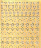 Sticker - Blmchen - gold - 7048