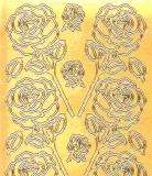 Sticker - Rosen - gold - 114