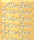 Sticker - Alles Gute - gold - 4404