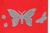 Sticker - Schmetterlinge - silber - 124