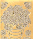Sticker - Blumen - gold - 1031