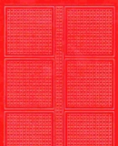 Mosaik-Sticker - Quadrate & Rand - 1081 - rot