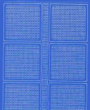 Mosaik-Sticker - Quadrate & Rand - 1081 - blau