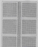 Mosaik-Sticker - Quadrate & Rand - 1081 - silber