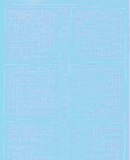 Mosaik-Sticker - Quadrate & Rand - 1081 - hellblau