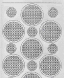 Mosaik-Sticker - Kreise - 1079 - silber