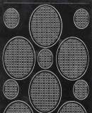Mosaik-Sticker - Ovale (Eier) - 1080 - schwarz