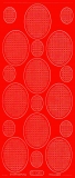Mosaik-Sticker - Ovale (Eier) - 1080 - rot