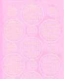 Mosaik-Sticker - Kreise - 1079 - rosa