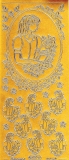 Sticker - Konfirmation / Kommunion Mdchen - gold - 889