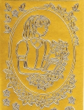 Sticker - Konfirmation / Kommunion Mdchen - gold - 889