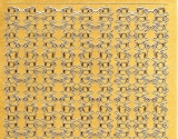 Sticker - Rnder Tassenstapel - gold - 1200
