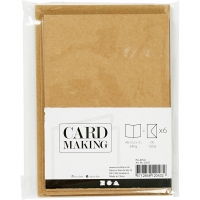 Doppelkarten-Set - natur - 6 Karten A6 & 6 Umschläge C6 (Card Making)