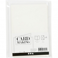 1 Doppelkarte A6 + 1 Umschlag C6 - Glitter - wei (Card Making)