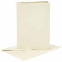 1 Doppelkarte A6 + 1 Umschlag - Perlmutt - elfenbein (Card Making)