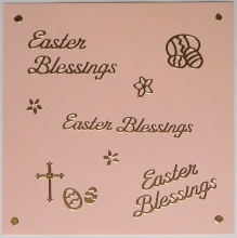 Sticker - Easter Blessings - gold - 379