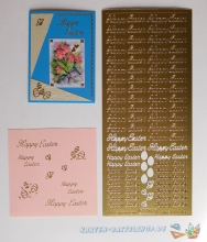 Sticker - Happy Easter - gold - 380