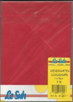 Karten-Set A6 mit Bttenrand - kardinalrot