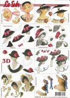 3D-Bogen Frauen mit Hut klein von LeSuh (4169177)