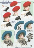 3D-Bogen Frauen mit Hut von LeSuh (4169122)