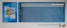 Glitter-Sticker - Rand - trkis - 1149